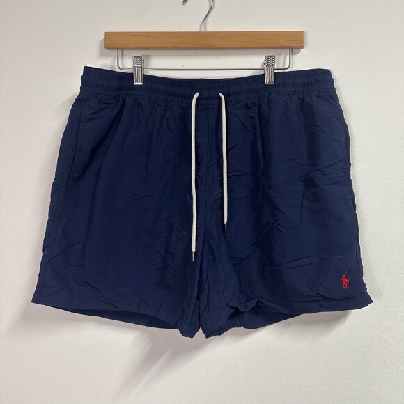 Polo Ralph Lauren Mens Nylon Swim Trunks Shorts Navy Blue 2XL - Picture 1 of 5